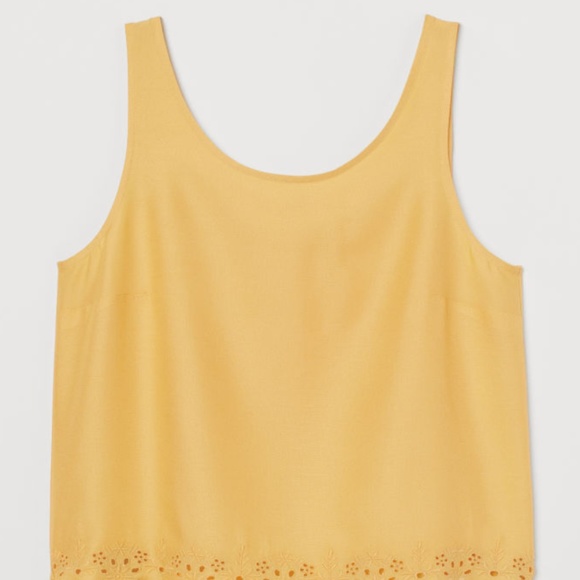 H&M - Scalloped tank - Yellow - Picture 4 of 4